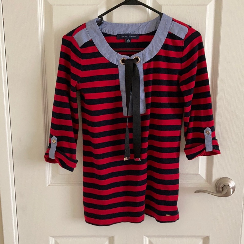 Tommy Hilfiger nautical inspired 3/4 length top